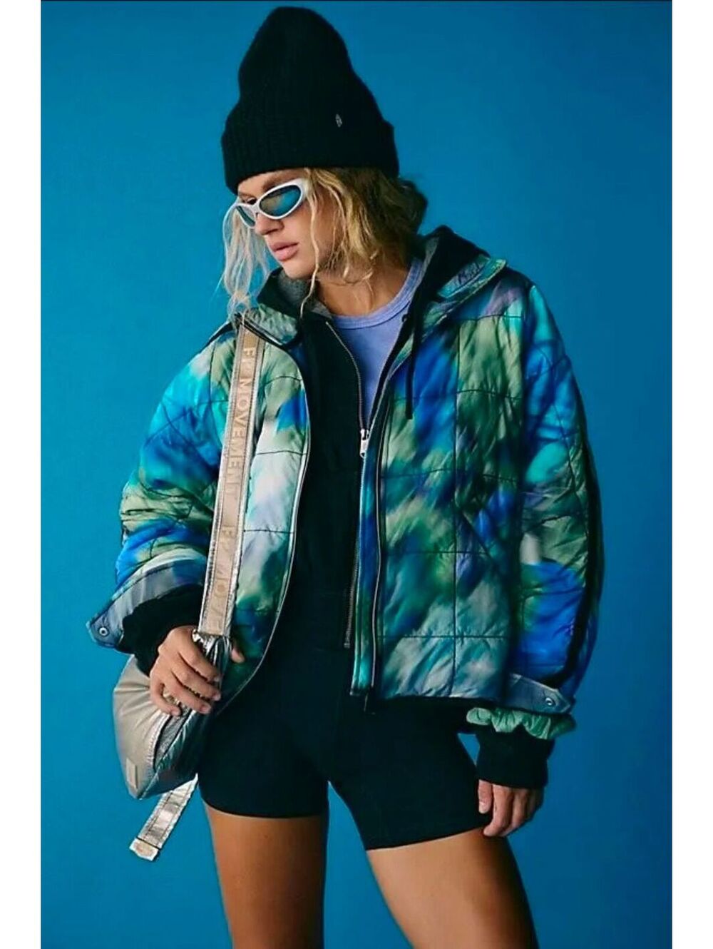 Free People Pippa Printed Packable Puffer Sz.XS (OVERSIZED) NWT $228